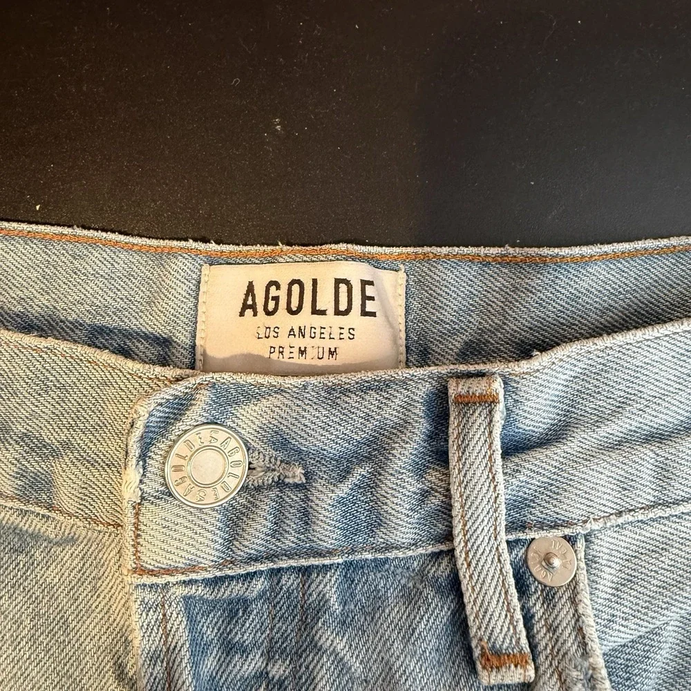 Agolde parker shorts womens 34 denim cutoff distressed vintage style